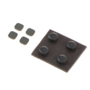 8 Pack Replacement Rubber Feet Screw Cover Cap for Nintendo New 3DS XL Game Console Black