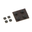 8 Pack Replacement Rubber Feet Screw Cover Cap for Nintendo New 3DS XL Game Console Black