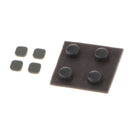 8 Pack Replacement Rubber Feet Screw Cover Cap for Nintendo New 3DS XL Game Console Black