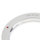 For Olympus OM Lens To Canon EOS EF 60D 6D DSLR Camera Adapter Ring 3rd Gen - Silver