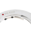 Quick Release Camera Body Electronic Mount Adapter Ring for Pentax K PK Lens to Canon EOS