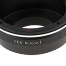 Metal Adapter Ring For Canon EOS EF EF S Lens To Nikon 1 Camera Body J1 V1 - Black