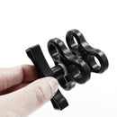2Pack Aluminum Alloy 1'' Ball Clamp 3 Mount Hole for Diving Underwater Camera Arm Tray GoPro LED Lights