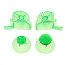 Replacement ABXYZ Buttons + Thumbsticks Chrome D-pad Mod Set for Nintendo NGC Green
