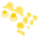 Replacement ABXYZ Buttons + Thumbsticks Chrome D-pad Mod Set for Nintendo NGC Yellow