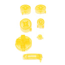 Replacement ABXYZ Buttons + Thumbsticks Chrome D-pad Mod Set for Nintendo NGC Yellow