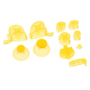 Replacement ABXYZ Buttons + Thumbsticks Chrome D-pad Mod Set for Nintendo NGC Yellow