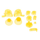 Replacement ABXYZ Buttons + Thumbsticks Chrome D-pad Mod Set for Nintendo NGC Yellow
