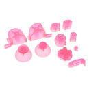 Replacement ABXYZ Buttons + Thumbsticks Chrome D-pad Mod Set for Nintendo NGC Pink