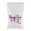 Replacement ABXYZ Buttons + Thumbsticks Chrome D-pad Mod Set for Nintendo NGC Purple