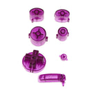 Replacement ABXYZ Buttons + Thumbsticks Chrome D-pad Mod Set for Nintendo NGC Purple