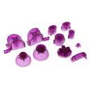 Replacement ABXYZ Buttons + Thumbsticks Chrome D-pad Mod Set for Nintendo NGC Purple