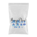 Replacement ABXYZ Buttons + Thumbsticks Chrome D-pad Mod Set for Nintendo NGC Blue