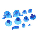 Replacement ABXYZ Buttons + Thumbsticks Chrome D-pad Mod Set for Nintendo NGC Blue