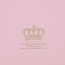 PU Photo Album, Crown Pattern Covers, Holds 80 4" X 6" Photos Storage Pink A