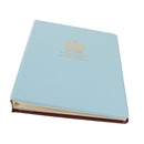 PU Photo Album, Crown Pattern Covers, Holds 80 4" X 6" Photos Storage Blue