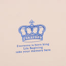 PU Photo Album, Crown Pattern Covers, Holds 80 4" X 6" Photos Storage White