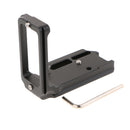 L-shaped Quick Release QR Plate Camera Bracket for Nikon D500 - Black