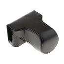 PU Leather Bag Pouch Protective Case For Fuji Fujifilm X-M1/XM2/X-A2/X-A1/X-A3/XA10/XA5/XA20 Cameras with Shoulder Strap, Black