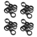 1'' Inch Standard Ball Clamp for the 1'' Ball Underwater Light Arm System - Pack of 4 (Black)