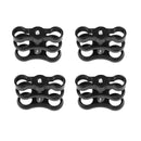 1'' Inch Standard Ball Clamp for the 1'' Ball Underwater Light Arm System - Pack of 4 (Black)