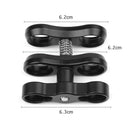 1'' Inch Standard Ball Clamp for the 1'' Ball Underwater Light Arm System - Pack of 4 (Black)