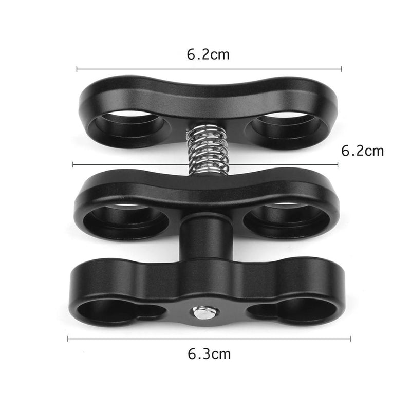 1'' Inch Standard Ball Clamp for the 1'' Ball Underwater Light Arm System - Pack of 4 (Black)
