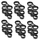 1'' Inch Standard Ball Clamp for the 1'' Ball Underwater Light Arm System - Pack of 6 (Black)