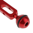7.87'' / 20cm Aluminum Dual Ball Joint Extension Arm For Diving Underwater Camera Red