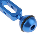 7.87'' / 20cm Aluminum Dual Ball Joint Extension Arm For Diving Underwater Camera Blue