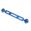 7.87'' / 20cm Aluminum Dual Ball Joint Extension Arm For Diving Underwater Camera Blue