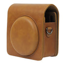 Photo Camera Leather Bag Cover Pouch Anti-scratch Protective Case with Strap for Fuji Polaroid Mini 8/8+/9/25/50s Instant, Brown