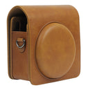 Photo Camera Leather Bag Cover Pouch Anti-scratch Protective Case with Strap for Fuji Polaroid Mini 8/8+/9/25/50s Instant, Brown