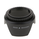 Plastic Standard Crown Petal Flower Shaped Camera Lens Hood Black- Suitable for 55mm Lens or Filters
