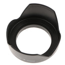 Plastic Standard Crown Petal Flower Shaped Camera Lens Hood Black- Suitable for 55mm Lens or Filters