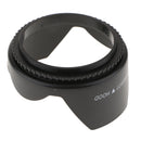 Plastic Standard Crown Petal Flower Shaped Camera Lens Hood Black- Suitable for 77mm Lens or Filters