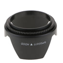 Plastic Standard Crown Petal Flower Shaped Camera Lens Hood Black- Suitable for 77mm Lens or Filters