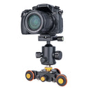 YELANGU Motorized Electric Autodolly L3 Pully Car Rolling Track Slider for Phone and DSLR Camera (Black)