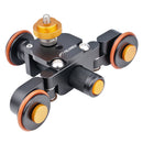 YELANGU Motorized Electric Autodolly L3 Pully Car Rolling Track Slider for Phone and DSLR Camera (Black)