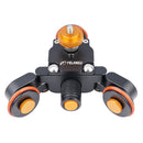 YELANGU Motorized Electric Autodolly L3 Pully Car Rolling Track Slider for Phone and DSLR Camera (Black)
