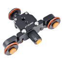 YELANGU Motorized Electric Autodolly L3 Pully Car Rolling Track Slider for Phone and DSLR Camera (Black)
