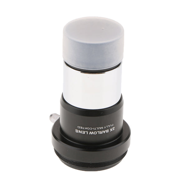 1.25 Inch 2x Barlow Lens M42 Thread Multi-Coated Metal for Telescopes - Accept 1.25inch Filters-Also Can Be Used for Astronomical Photography