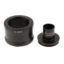 T T2 Ring for Canon EOSM M10 M3 M5 M6 Mirrorless Camera Lens + 23.2mm Microscope Mount Tube - Black