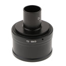 T T2 Ring for Olympus Panasonic Micro 4/3 Camera Lens + 23.2mm Microscope Mount Tube - Black