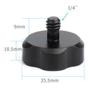 1/4" Screw Camera Hot Cold Shoe Mount Adapter for Arca Swiss Tripod Pan Tilt Monopod Ball Head