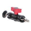 Aluminum Alloy Cool Ballhead Multi-function Double Ball Head with Shoe Mount & 1/4'' Screw for Monitors Led Light DSLR Cameras