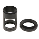 T Ring Camera Adapter for Olympus DSLR SLR Photography Sleeve M42 Thread Aluminum for Landscape Lens Spotting Scope (Black)