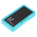 Memory Card Storage Box Carrying Pouch Case Holder Wallet for 6 Pieces SD & 6 Pieces TF - Sky Blue