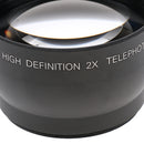 52mm 2x Magnification Telephoto Lens for Nikon D5100 D3200 D70 D40 Canon 1300D 600D 5D Cameras Universal