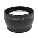 52mm 2x Magnification Telephoto Lens for Nikon D5100 D3200 D70 D40 Canon 1300D 600D 5D Cameras Universal